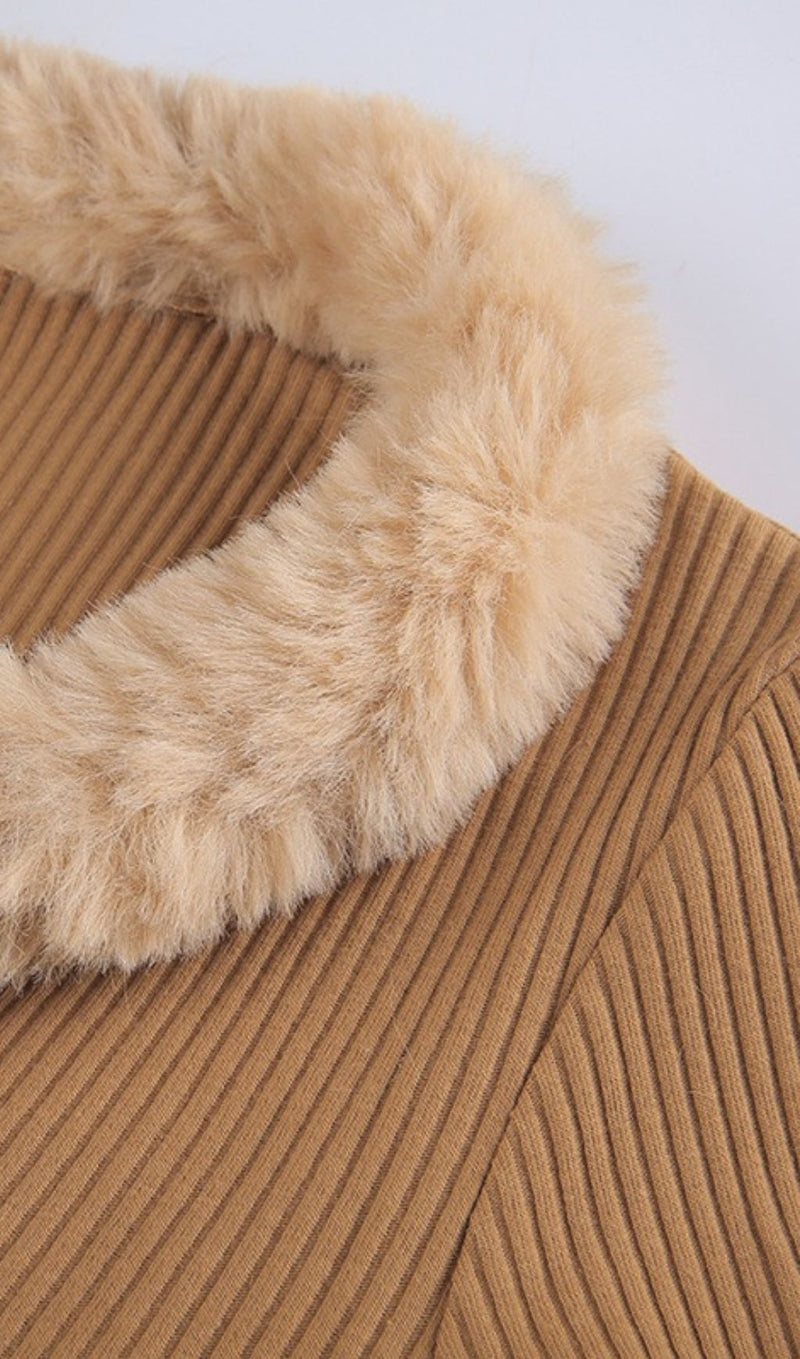 Furry lace cardigan top styleofcb 