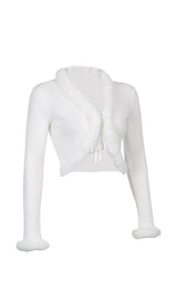 Furry lace cardigan top styleofcb 