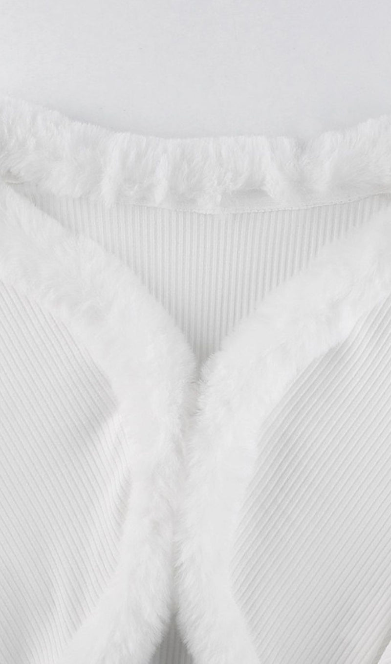 Furry lace cardigan top styleofcb 