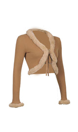Furry lace cardigan top styleofcb 