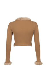 Furry lace cardigan top styleofcb 