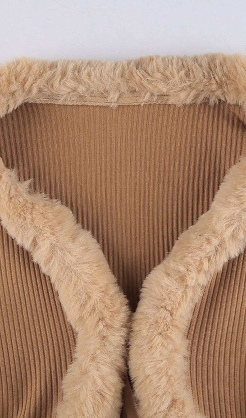 Furry lace cardigan top styleofcb 