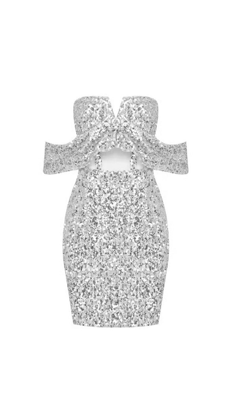 GOLD SEQUIN STRAPLESS MINI DRESS Dresses styleofcb XS SLIVER 