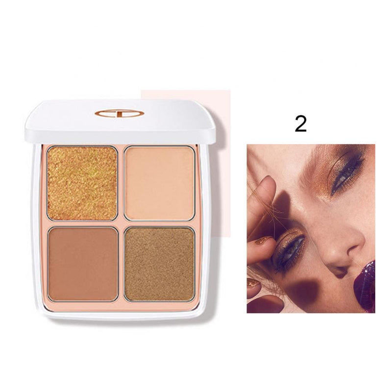 4 COLORS MATTE PEARLESCENT GLITTER FINE POWDER EYESHADOW blingmyfriend #02 