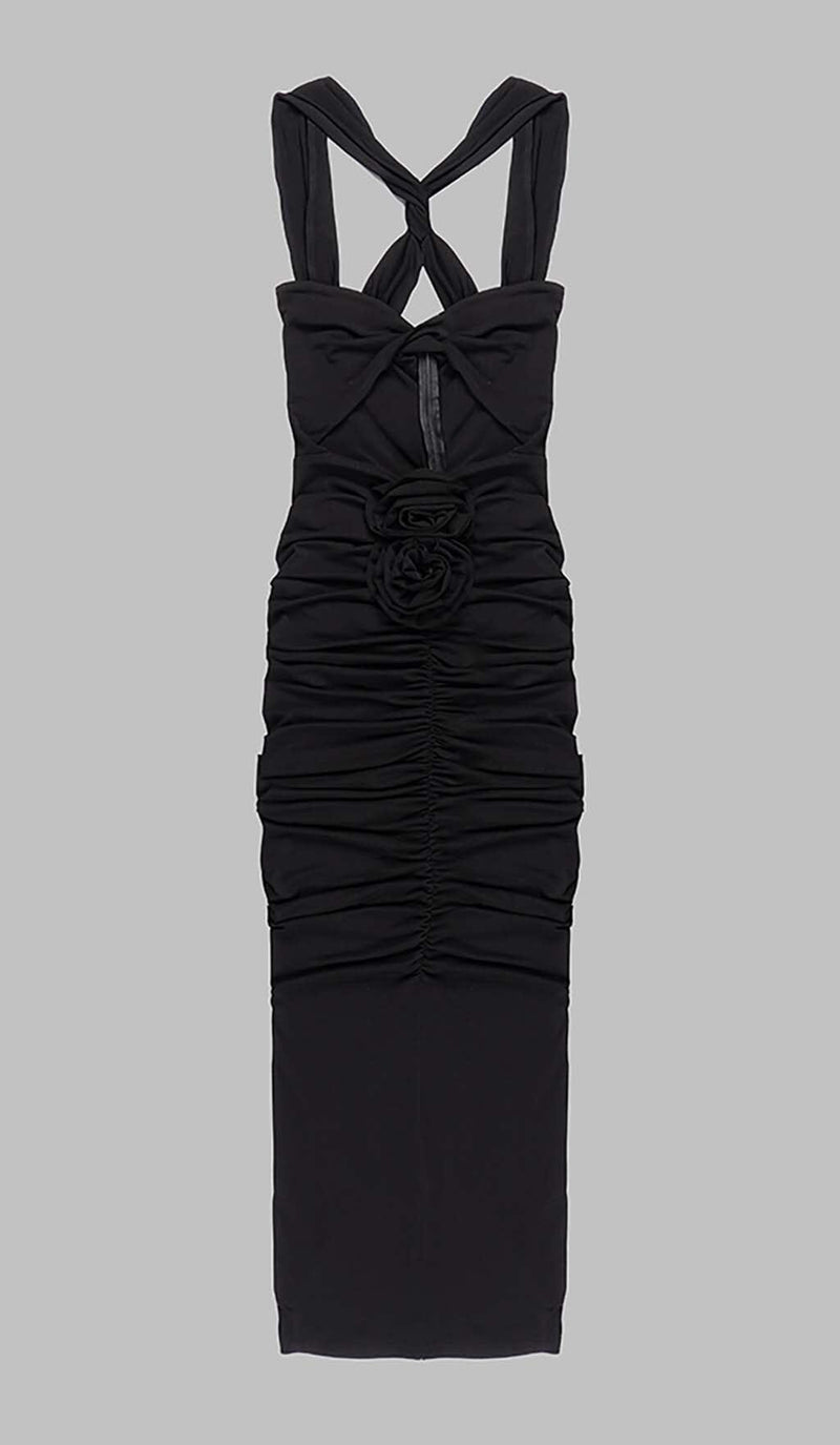 HALTER CUT OUT MAXI DRESS IN BLACK DRESS styleofcb 