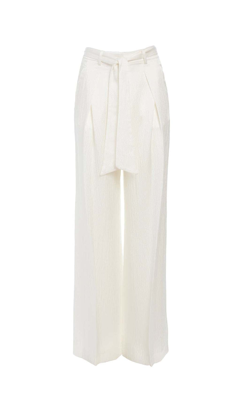 HIGH-RISE FLARED JACKET SUIT IN IVORY DRESS STYLE OF CB 