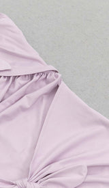 HIP WRAP BANDAGE MIDI DRESS IN LILAC DRESS STYLE OF CB 