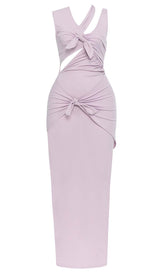 HIP WRAP BANDAGE MIDI DRESS IN LILAC DRESS STYLE OF CB 