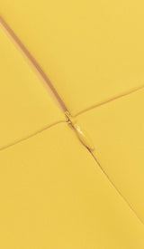 HIP WRAP BANDAGE MIDI DRESS IN YELLOW DRESS STYLE OF CB 