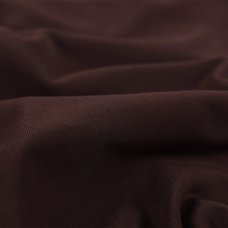 HIP WRAP MIDI SKIRT IN BROWN DRESS styleofcb 