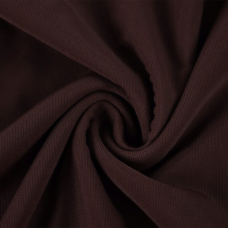 HIP WRAP MIDI SKIRT IN BROWN DRESS styleofcb 