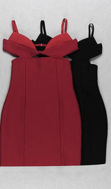 HOLLOW OUT MINI BANDAGE DRESS IN BIACK Dresses styleofcb 