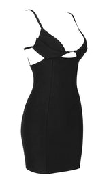 HOLLOW OUT MINI BANDAGE DRESS IN BIACK Dresses styleofcb 
