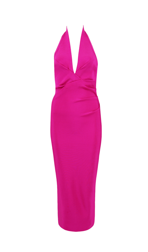 Halter bandage evening dress styleofcb PINK S 