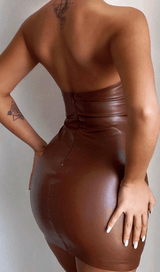 Hollow leather skirt. styleofcb 