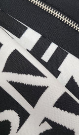 LETTERS SKINNY KNIT DRESS IN BLACK styleofcb 