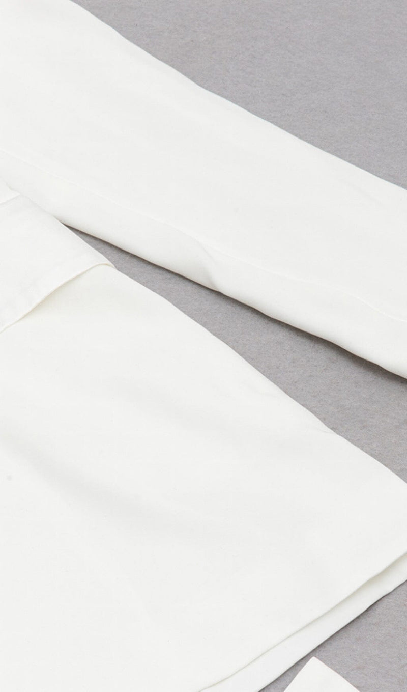 PEARL-DECORATED SUIT IN WHITE styleofcb 