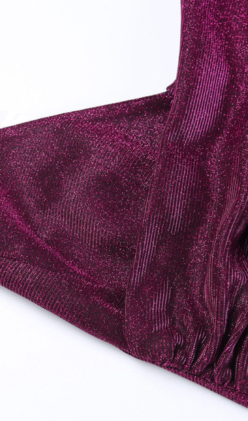 SHINY FISHTAIL MINI DRESS IN PURPLE styleofcb 