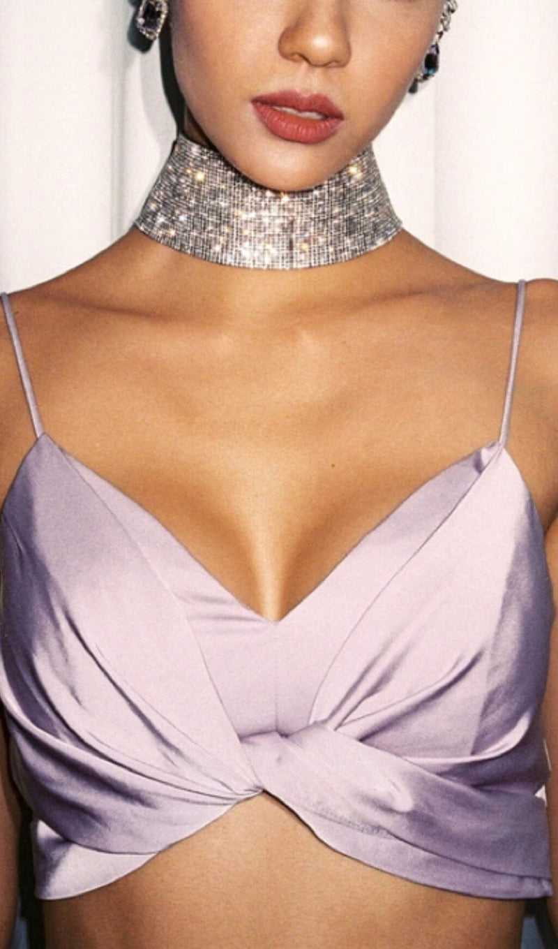 TIE STRAPPY TOP IN PURPLE styleofcb 