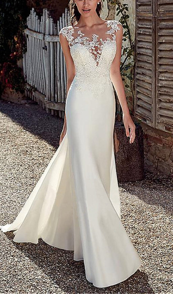FISHTAIL MOPPING WEDDING DRESS IN WHITE styleofcb 