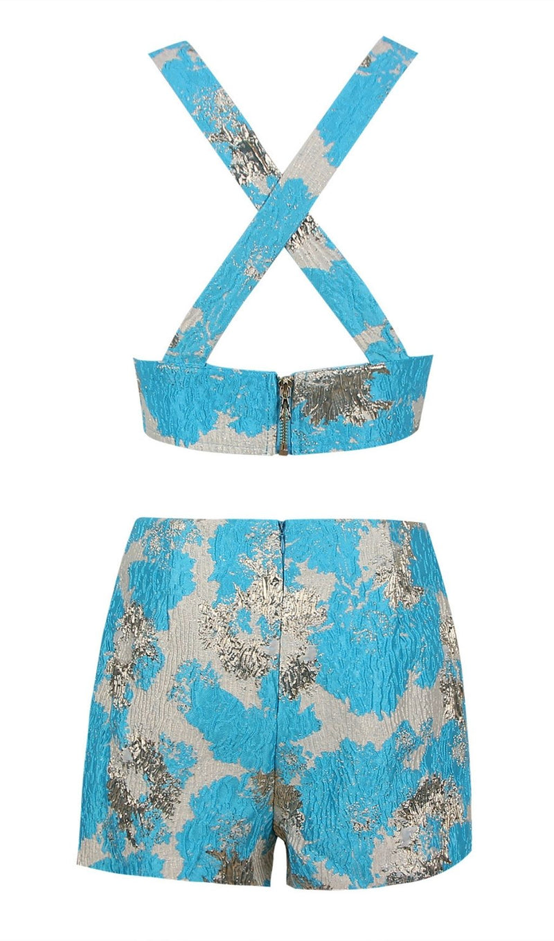 JACQUARD TWO PIECE SET IN YELLOW Clothing styleofcb 