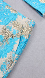 JACQUARD TWO PIECE SET IN YELLOW Clothing styleofcb 