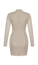 KHAKI RUCHED MINI DRESS Dresses styleofcb 