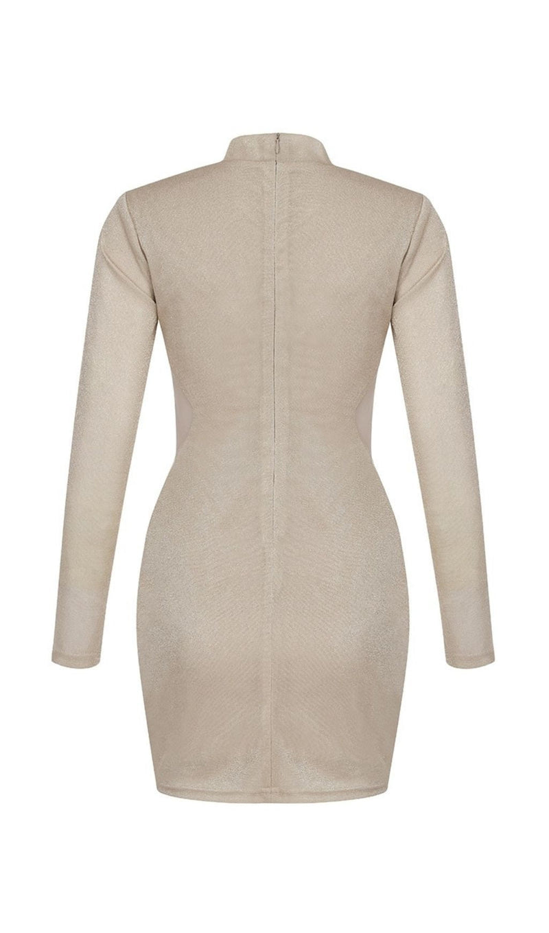 KHAKI RUCHED MINI DRESS Dresses styleofcb 