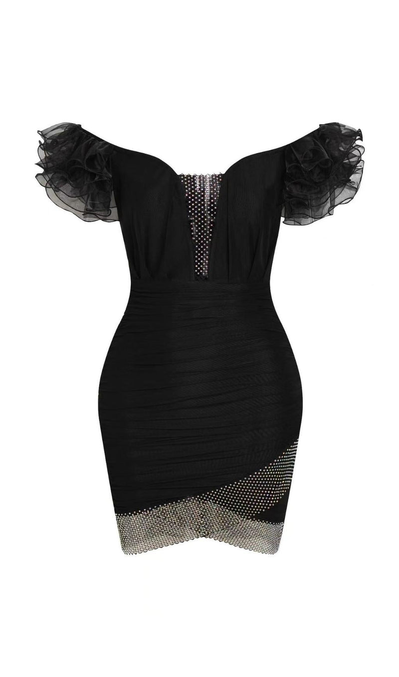 LACE MINI DRESS IN BLACK Dresses styleofcb 