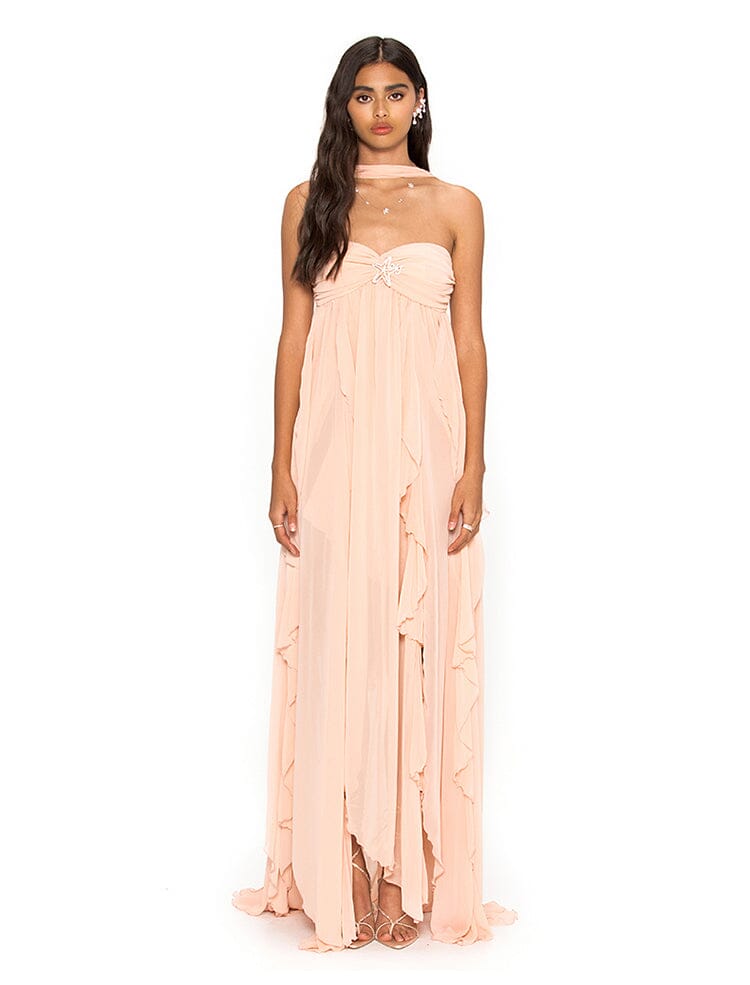 LACE IRREGULAR MIDI DRESS DRESS styleofcb 