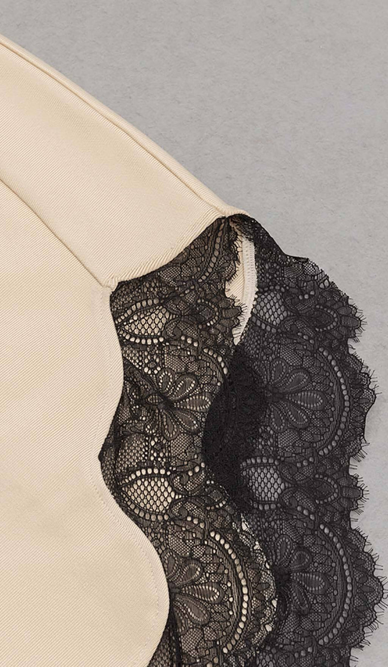 LACE STRAPPY HIGH-LOW DRESS IN IVORY DRESS STYLE OF CB 