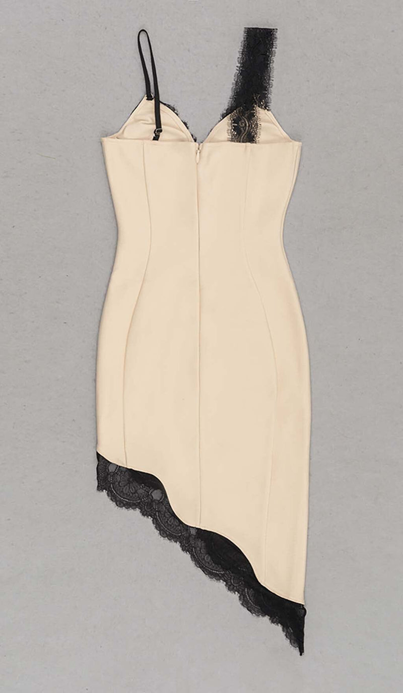 LACE STRAPPY HIGH-LOW DRESS IN IVORY DRESS STYLE OF CB 