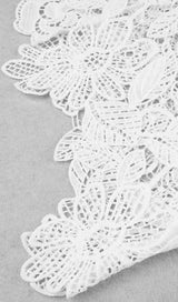 LEMON YELLOW LACE SHEATH DRESS junaembiwcl 