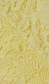 LEMON YELLOW LACE SHEATH DRESS junaembiwcl 