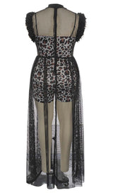LEOPARD MESH MAXI DRESS IN BLACK DRESS STYLE OF CB 