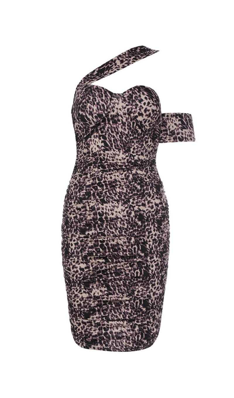 LEOPARD RUCHED MINI DRESS Dresses styleofcb 