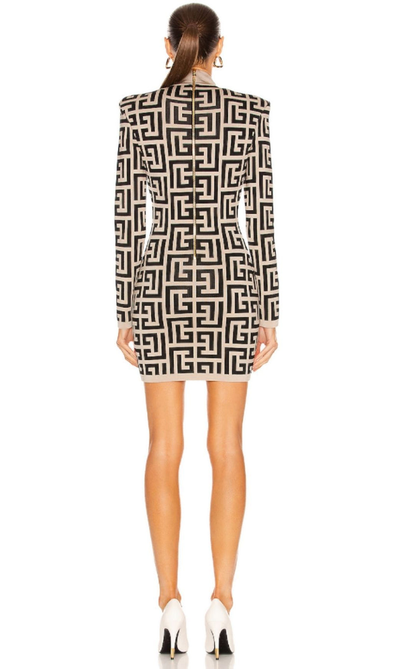 LONG SLEEVE HIGH COLLAR DRESS styleofcb 