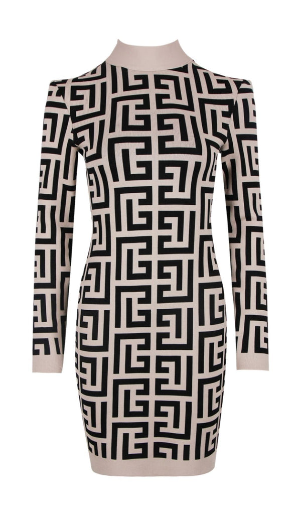LONG SLEEVE HIGH COLLAR DRESS styleofcb 