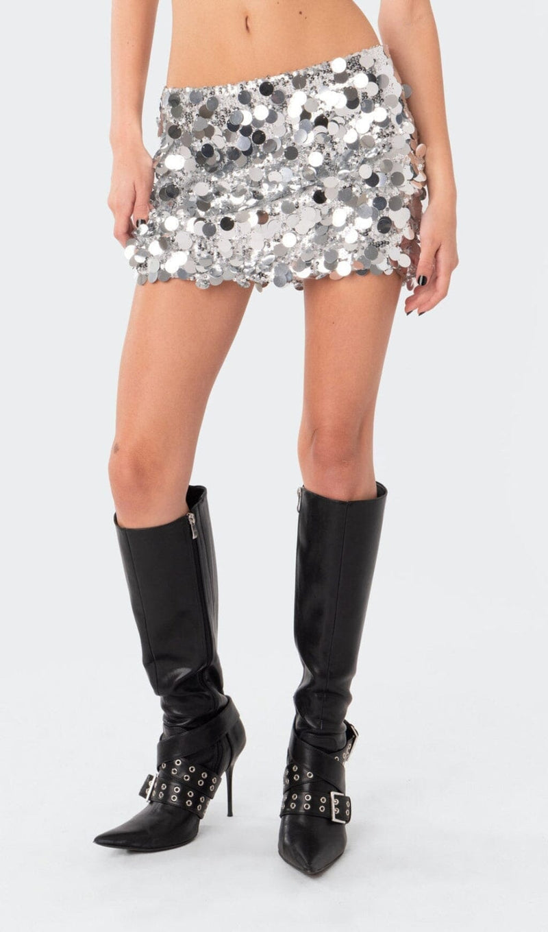 LOW RISE SEQUIN MINI SKIRT DRESS STYLE OF CB 