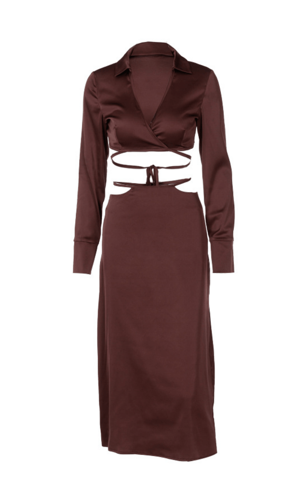 Lace-up collar skirt suit styleofcb S 