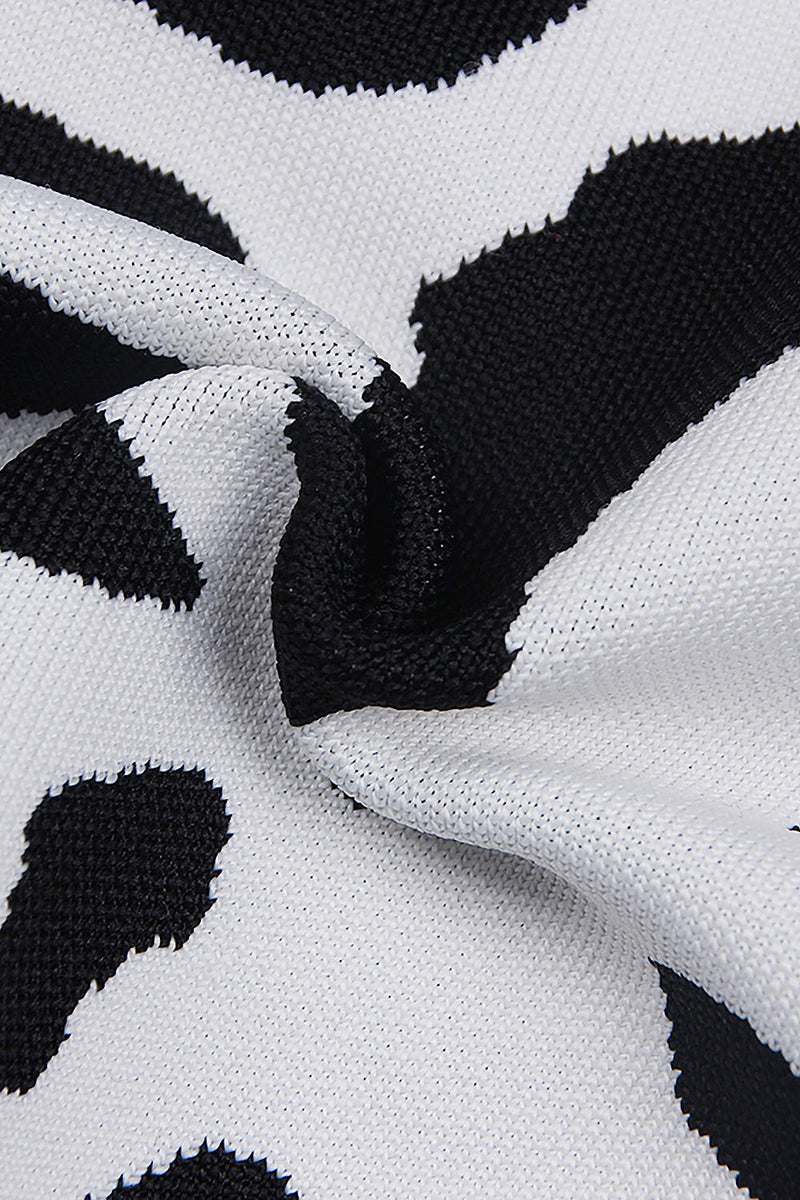 Leopard Print Deep V Short Bandage Jacket In Black TOPS & SKIRTS styleofcb 