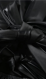 Low-cut hollow faux leather dress styleofcb 