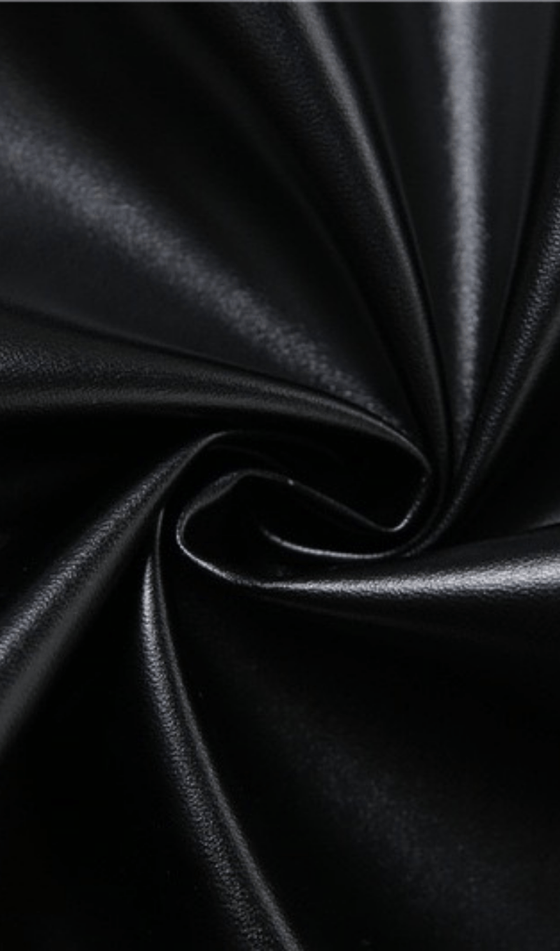 Low-cut hollow faux leather dress styleofcb 