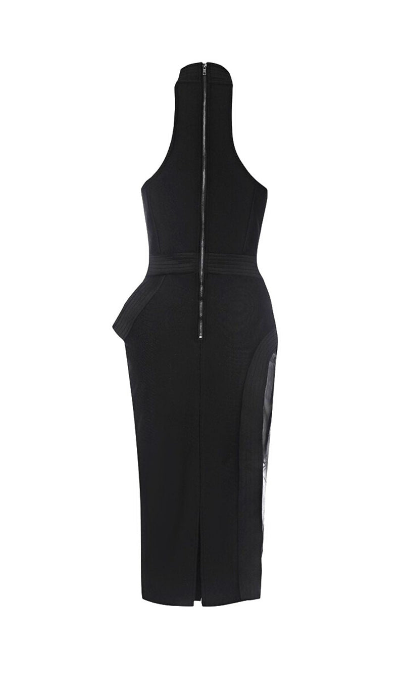 MESH SHOUDER OFF MIDI DRESS IN BLACK Dresses styleofcb 