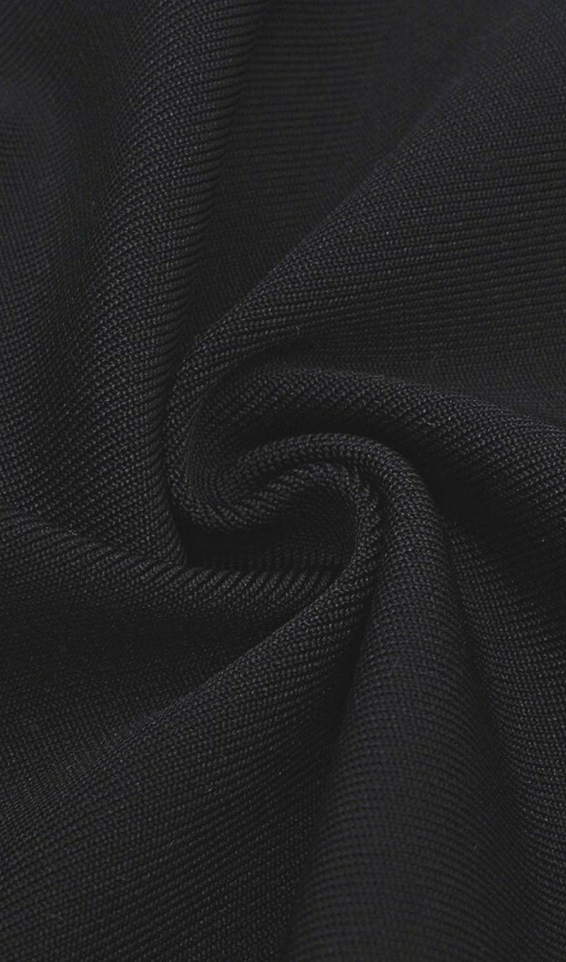 MESH SHOUDER OFF MIDI DRESS IN BLACK Dresses styleofcb 