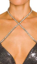 MIDI DRESS WITH SEQUINS SLITS IN SLIVER Dresses styleofcb 