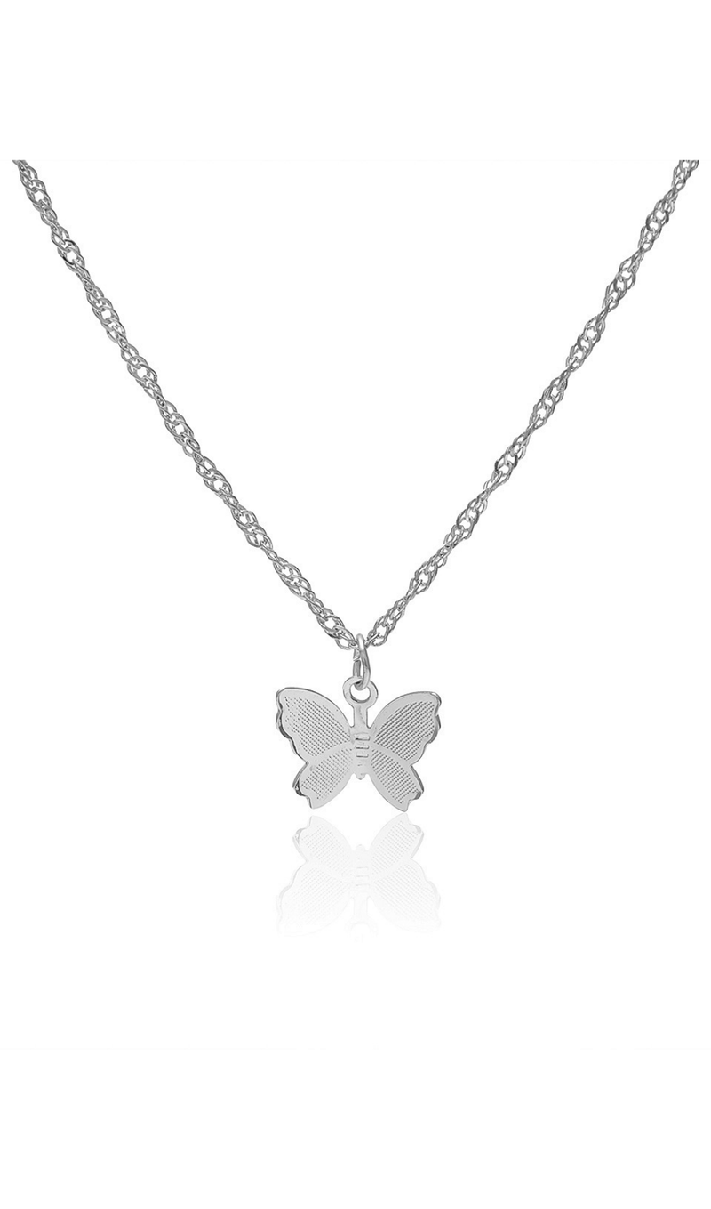 Metal Butterfly Tassel Pendant styleofcb SILVER Butterrfly Necklaces 