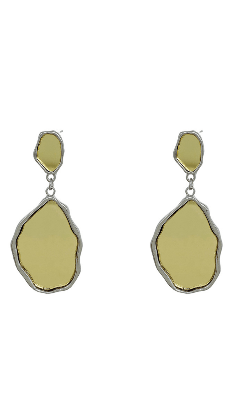 Mirror exaggerated earrings. ohmogo 