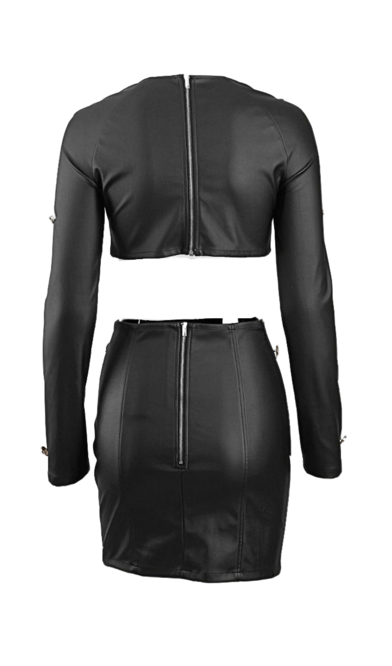 Navel leisure leather suit Dresses styleofcb 