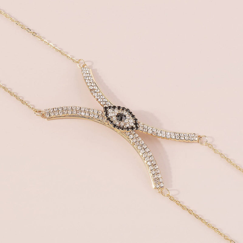 DIAMOND CHEST CHAIN IN GOLD blingmyfriend 